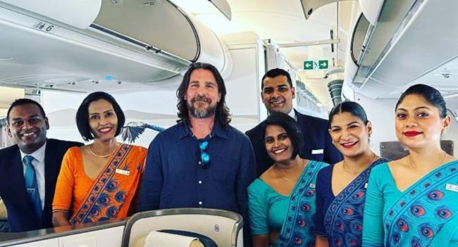Hollywood actor Christian Bale flies SriLankan